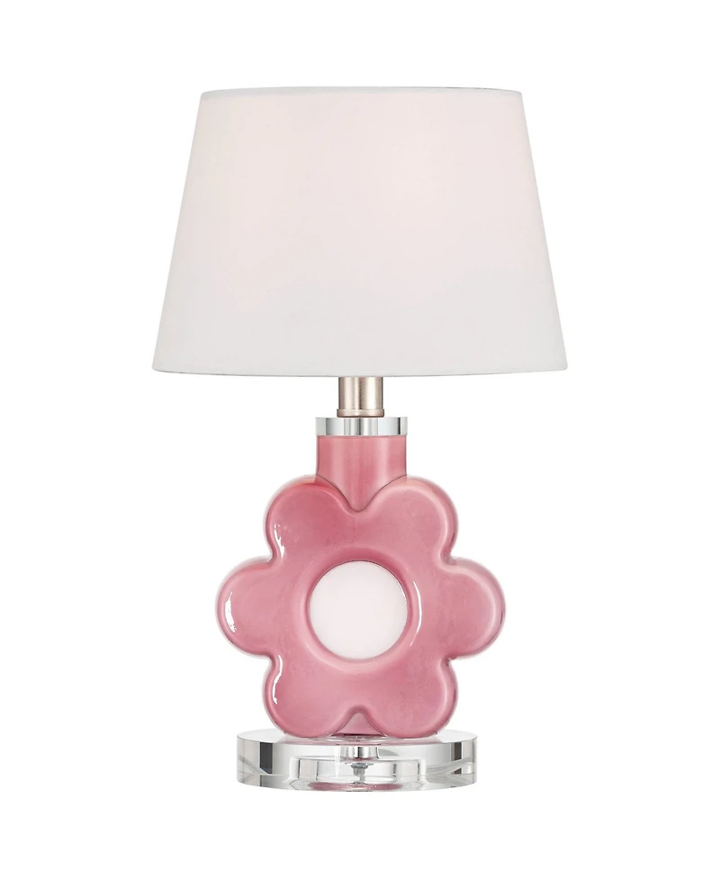 360 Lighting Stuart High Glass Flower Accent Table Lamp