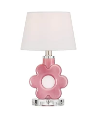 360 Lighting Stuart High Glass Flower Accent Table Lamp