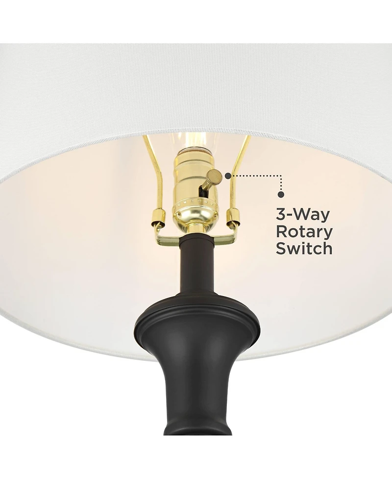 360 Lighting Theo High Metal Column Table Lamp Set of 2