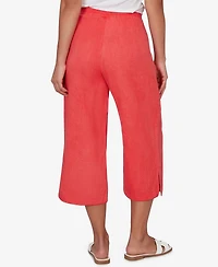 Ruby Rd. Petite Snow Washed Gauze Pull-On Capri Pants