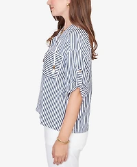 Ruby Rd. Petite Beaded Seersucker Portrait Collar Jacket