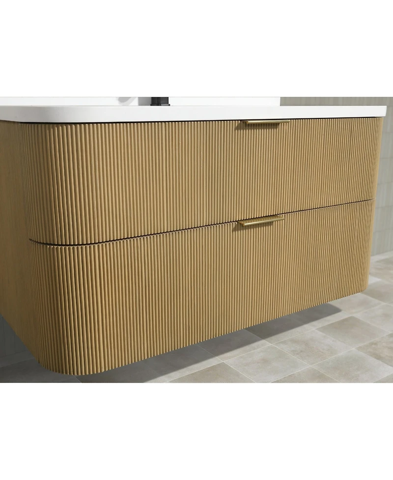 Ari Bath Chantal 42" Floating Bathroom Vanity Oak