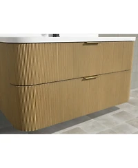 Ari Bath Chantal 42" Floating Bathroom Vanity Oak
