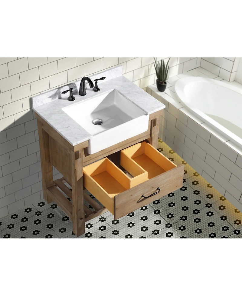 Ari Bath Marina 30" Bathroom Vanity Weathered Fir