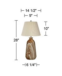 360 Lighting Carlton Modern Table Lamps 28" Tall Set of 2