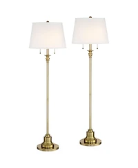 360 Lighting Spenser Traditional 58" Tall Standing Floor Lamps Set of 2 Lights Pull Chain
