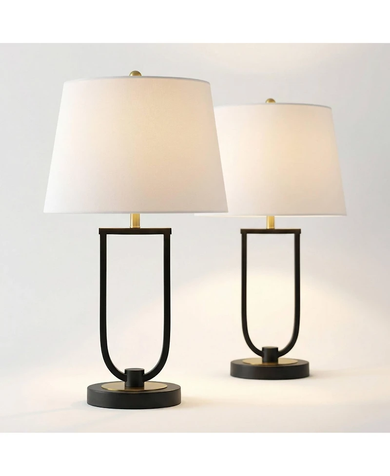 360 Lighting Pellana Brass Usb Table Lamp Set of 2