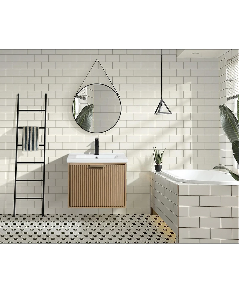 Ari Bath Diego 24" Floating Bathroom Vanity Oak