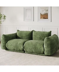 gaomon Chenille Loveseat Sofa, 2-Seater Cloud Couch with Sponge Cushion, Small Space Sofa