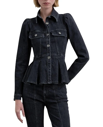 Scalpers Women's Puffed Sleeve Denim Shirt