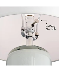 Possini Euro Design Roxanne 25" High Modern Table Lamps Set of 2 Led Night Lights Glass Living Room (Colors May Vary)