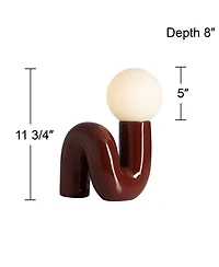 360 Lighting Fondant 11 1/2" Mid Century Modern Accent Table Lamps Set of 2