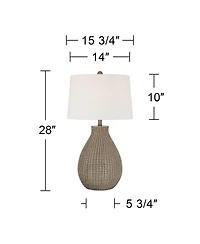 360 Lighting Adelyn 28" High Gourd Table Lamp with Dimmer