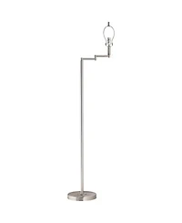 360 Lighting Modern Floor Lamp Base Swing Arm 60.5" Tall Brushed Nickel for Living Room Reading Bedroom Office