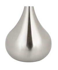 Possini Euro Design Moderne Mid Century Modern 62" Tall Droplet Floor Lamp with Smart Socket Brushed Nickel Cylinder Shade for Living Room