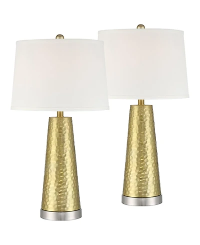 Possini Euro Design Possini Euro Croley 27 1/2" High Hammered Usb Table Lamp Set of 2
