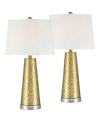 Possini Euro Design Possini Euro Croley 27 1/2" High Hammered Usb Table Lamp Set of 2