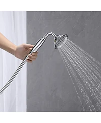 Busdays Freestanding Tub Filler Bathtub Faucet Chrome with Hand Held Shower Floor-Mount
