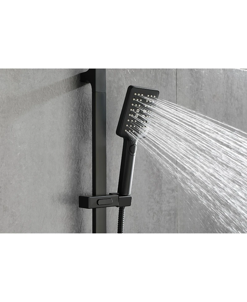 Busdays Handheld Shower with 28-Inch Slide Bar and 59-Inch Hose