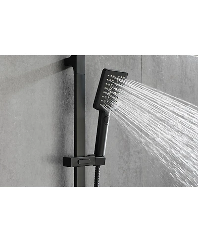 Busdays Handheld Shower with 28-Inch Slide Bar and 59-Inch Hose