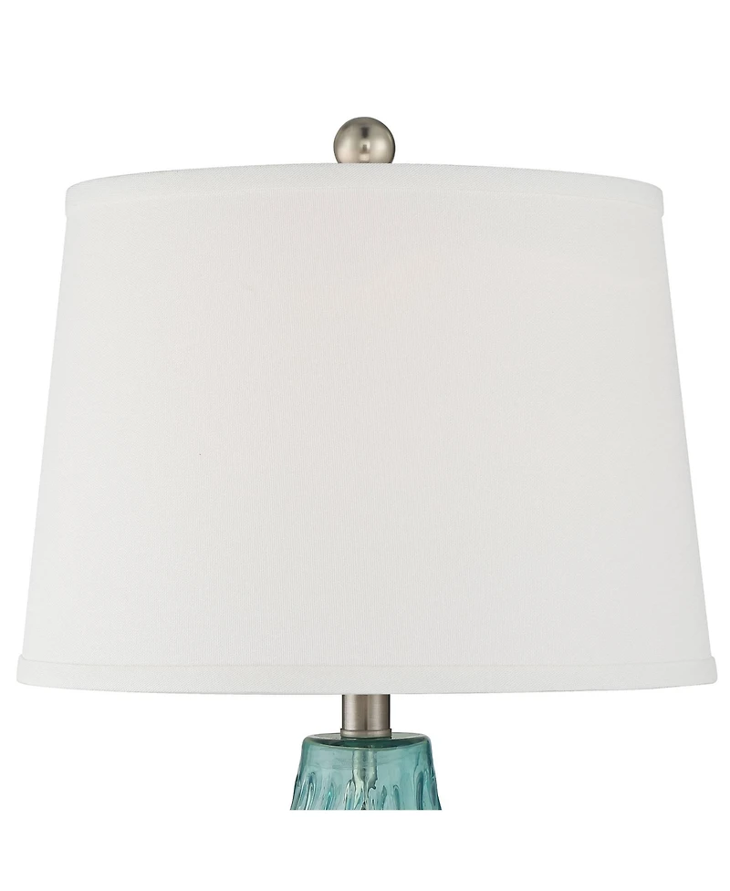 360 Lighting Dylan 27 1/2" Tall Modern Coastal Table Lamps Set of 2 WiFi Smart Socket Glass Living Room Bedroom