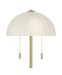 360 Lighting Lia 22 1/2" High Metal Mushroom Pull-Chain 2-Light Table Lamp