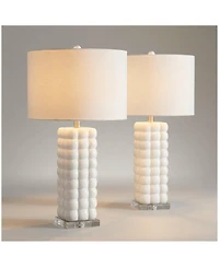 360 Lighting Norma 28" High Textured Bubble Ceramic Table Lamp Set of 2