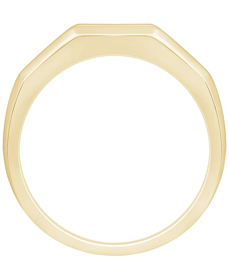 Macy's Men's Lab Grown Diamond (1 ct. t.w.) Ring Gold Vermeil Over Sterling Silver