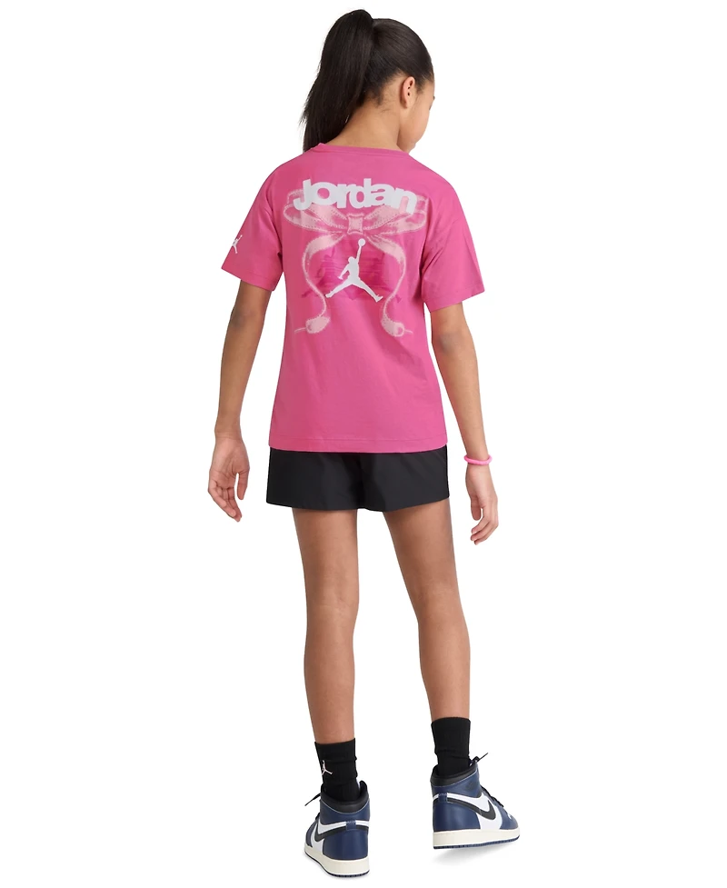 Jordan Girls' 7-16 Bow Short-Sleeve T-Shirt