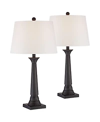 360 Lighting Dolbey Rustic Farmhouse Table Lamps 28" Tall Set of 2