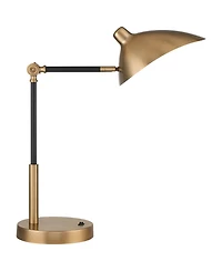 360 Lighting Colborne 28" Tall Mid Century Modern Desk Lamps Set of 2 Usb Port Adjustable Led