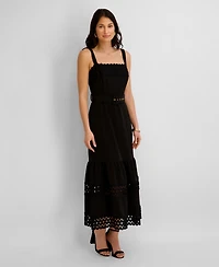 Kensie Women's Soft Touch Gab Square Neck Dress