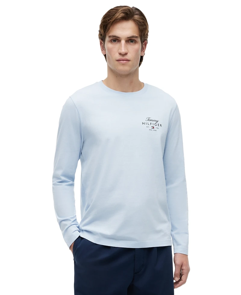 Tommy Hilfiger Men's Script Stack Logo Regular-Fit T-Shirt