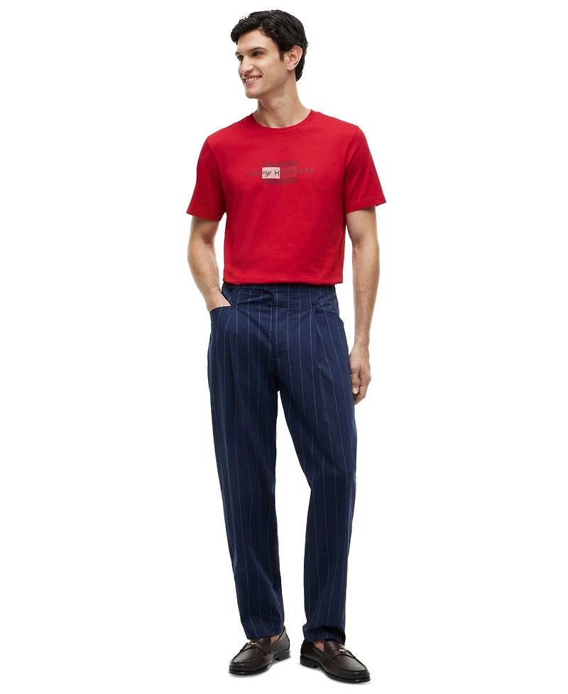 Tommy Hilfiger Men's Script Flag Regular-Fit T-Shirt