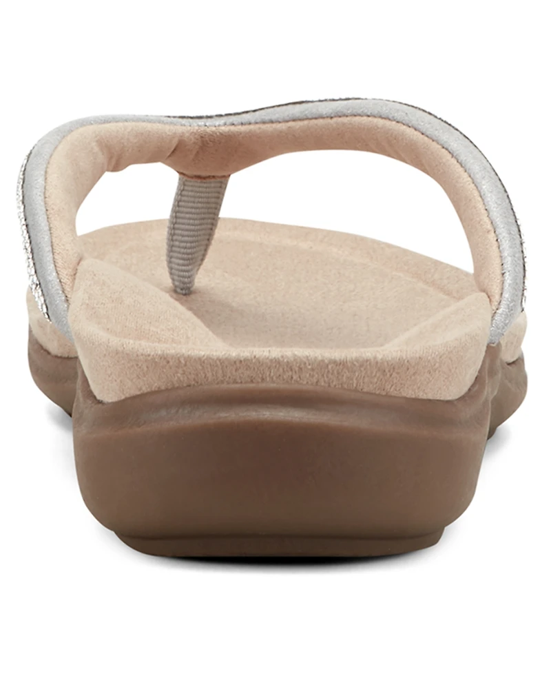 Easy Spirit Women's Wendi Embellished Thong Slip-On Sandals