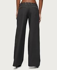Edikted Women's Cruz Double Belt Baggy Tailored Pants