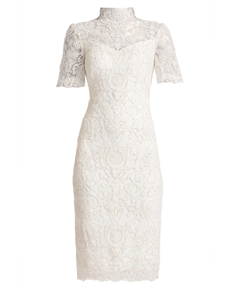 Tadashi Shoji Women's Marise Sequin Embroidered Illusion Dress