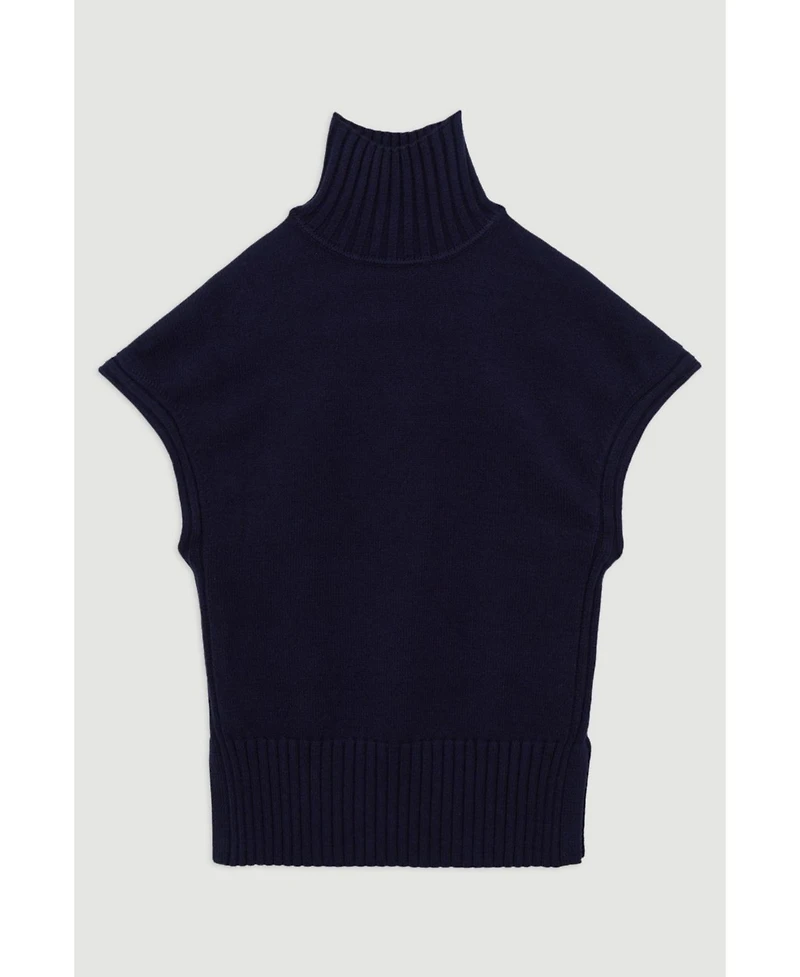 Karen Millen Women's High Neck Knitted Tunic Top