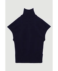 Karen Millen Women's High Neck Knitted Tunic Top