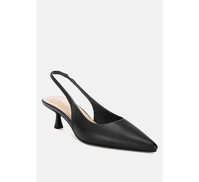 London Rag Women's Shala Kitten Heel Slingbacks