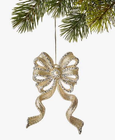Holiday Lane Christmas Glitters Bow Ornament, Macy's Exclusive