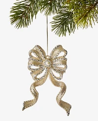 Holiday Lane Christmas Glitters Bow Ornament, Macy's Exclusive
