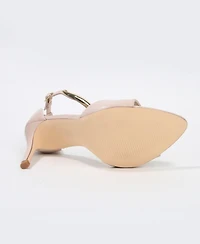 Berness Women's Hunter Stiletto Sandals with Gold-Tone Metal Accent