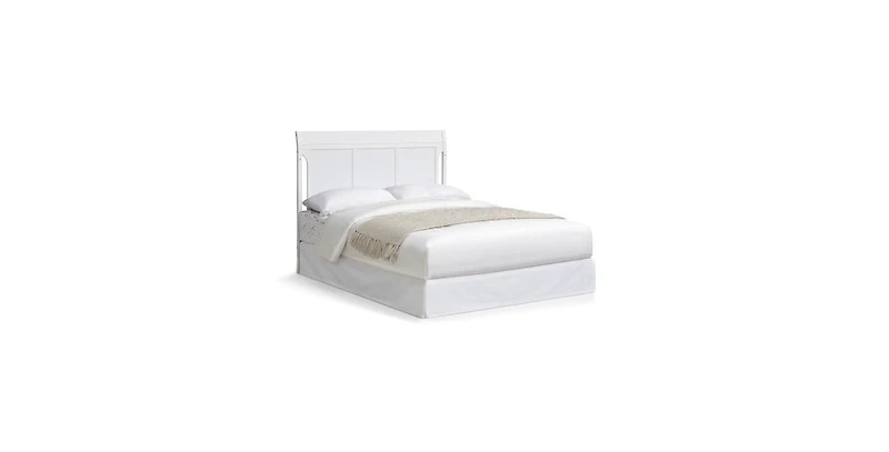 flynama 4in1 Convertible Crib Modern Sleigh Style Solid Headboard Split Panel Design Three Adjustable Mattress Heights for Baby Nursery