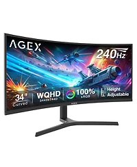 Z-edge Agex Series AG34P 34" Uwqhd 3440x1440 21:9 Ultra-Wide 240Hz 1ms Curved Gaming Monitor