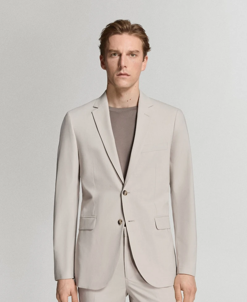 Mango Men's Stretch Fabric Super Slim-Fit Suit Jacket