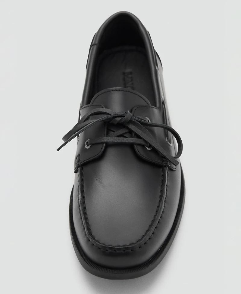 Mango Men's Leather Nautical Shoes