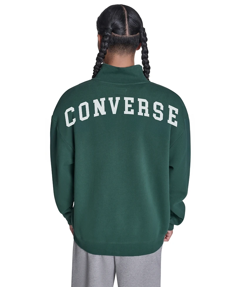 Converse Men's Regular-Fit Collared Neck Sweatshirt