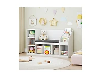 Slickblue 3-in-1 Standing Kids Bookcase with Reading Nook and Storage