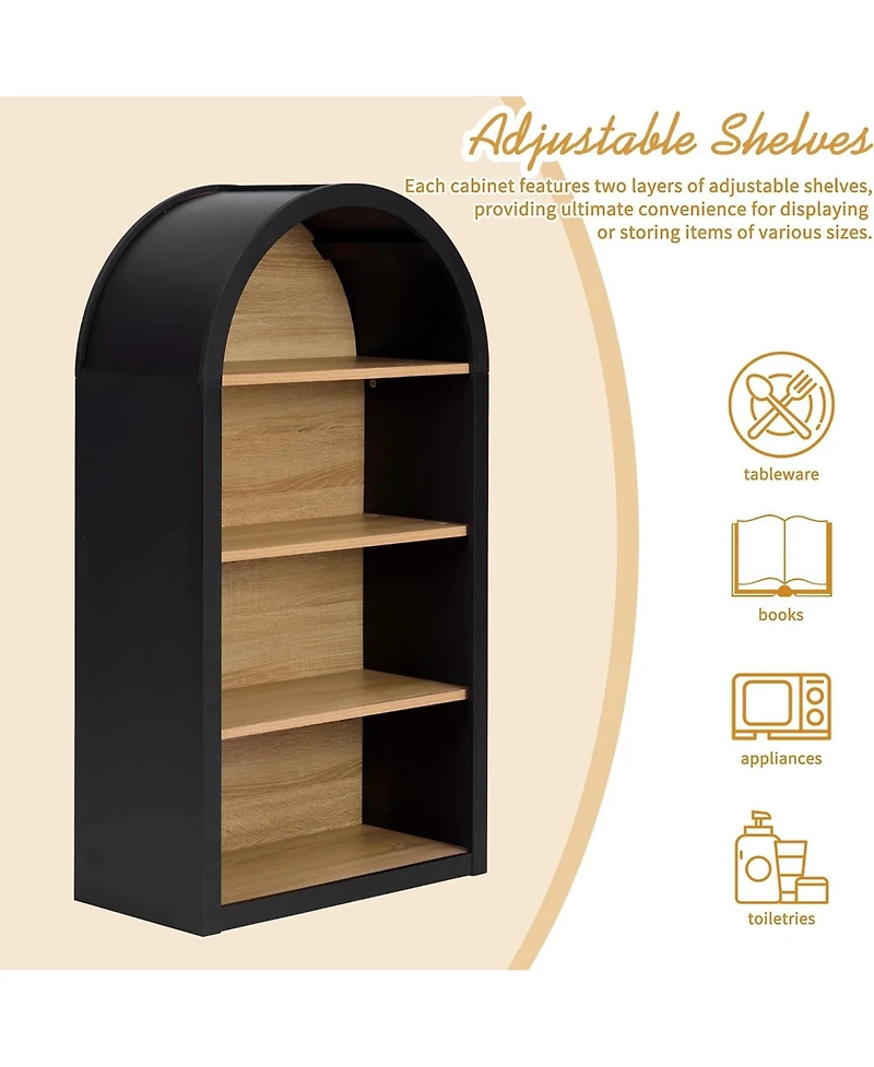Rainsken 43" Arched Bookshelf